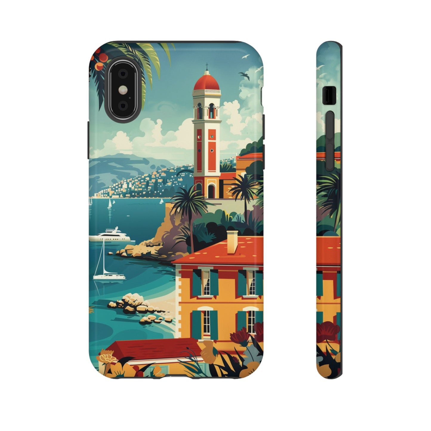 Midcentury French Riviera Landscape Painting Phone Case