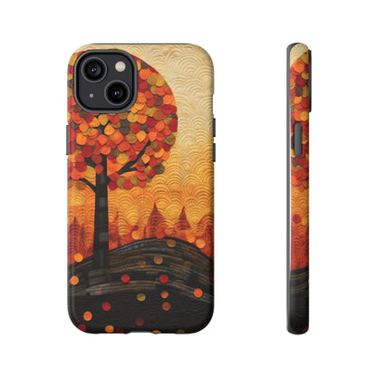 Autumn iPhone Case, Forest Embroidered Style Phone Case