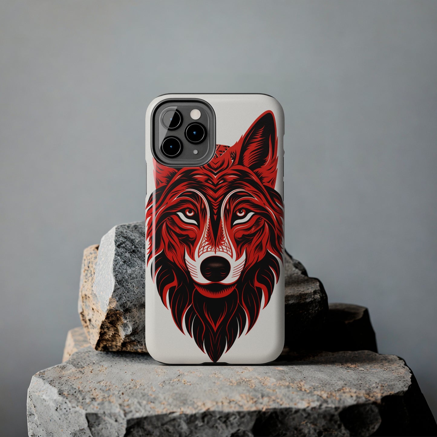 Mystic Echoes: Native American Tribal Wolf | Cultural Heritage iPhone Case