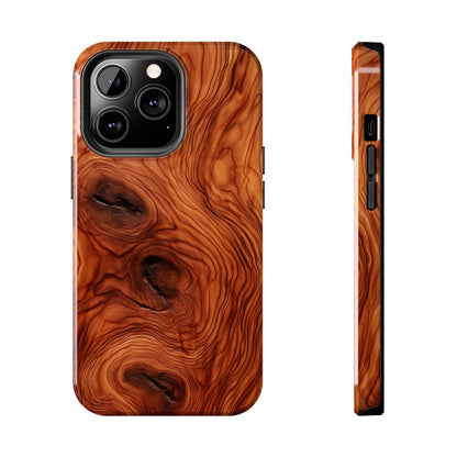 Elegant Timber: Faux Oak Wood Pattern | Dazzling Nature-Inspired iPhone Case