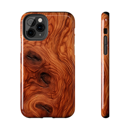 Elegant Timber: Faux Oak Wood Pattern | Dazzling Nature-Inspired iPhone Case