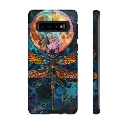 Full Moon Stained Glass Dragonfly Phone Cover