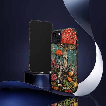 Trippy Magic Mushroom Retro Art Phone Case