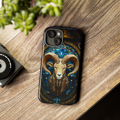 Aries Astrology Stained Glass Design Phone Case