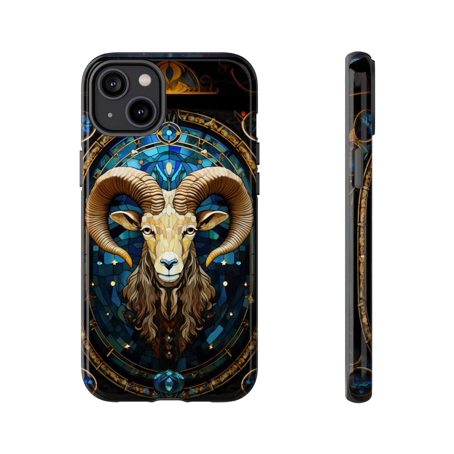 Aries Astrology Stained Glass Design Phone Case