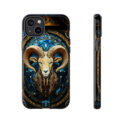 Aries Astrology Stained Glass Design Phone Case