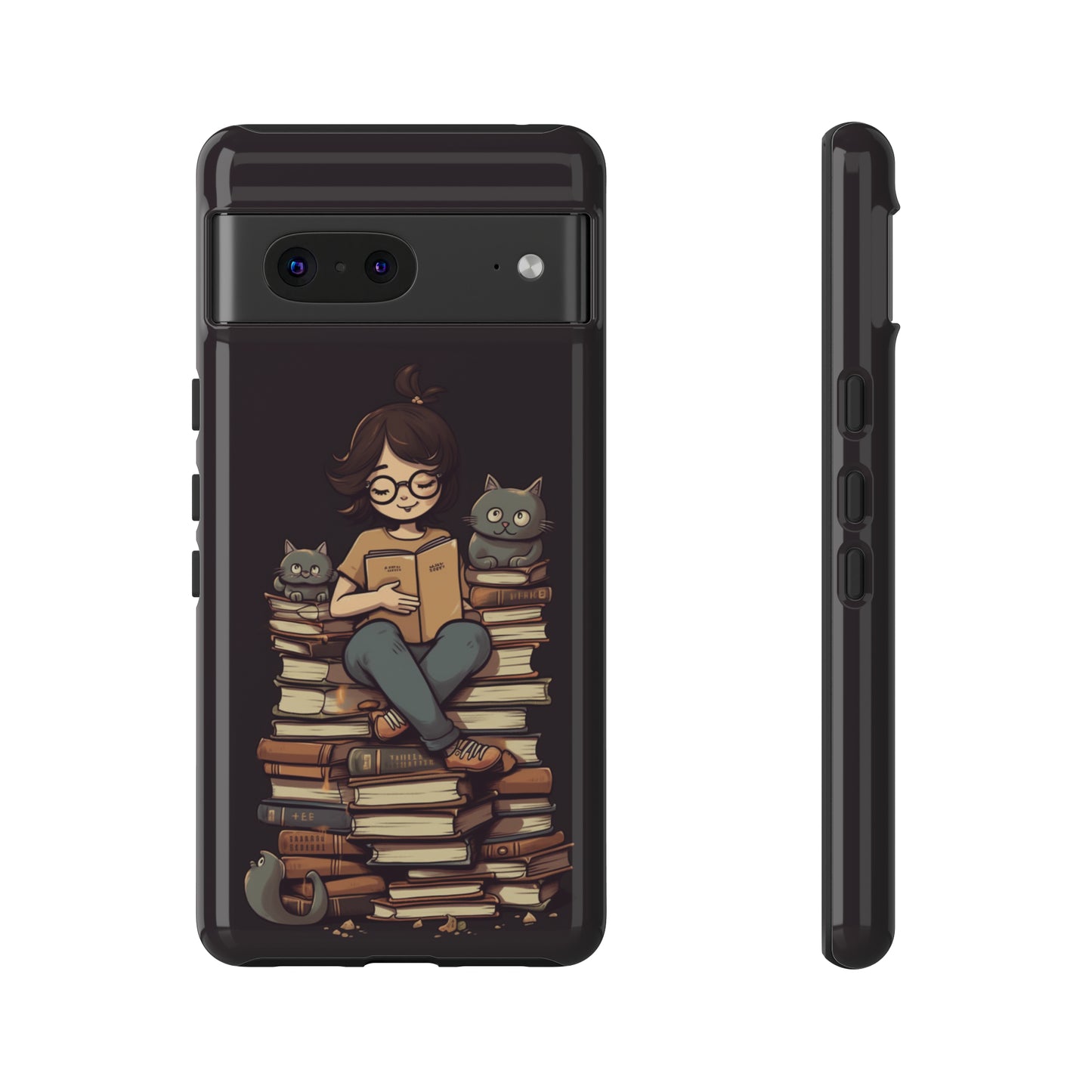 Cats and Books Phone Case