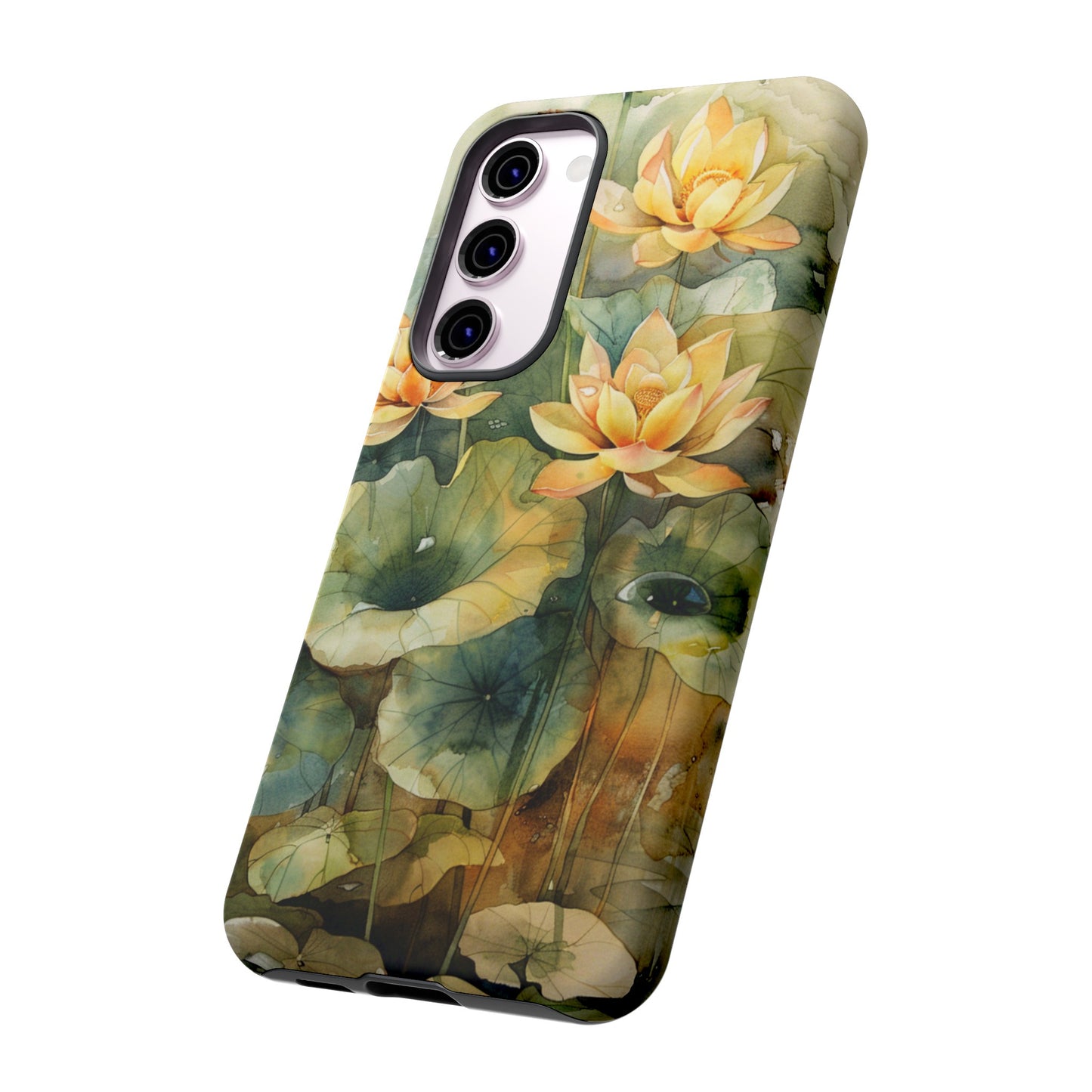 Zen Lotus Watercolor Painting iPhone 15 Case