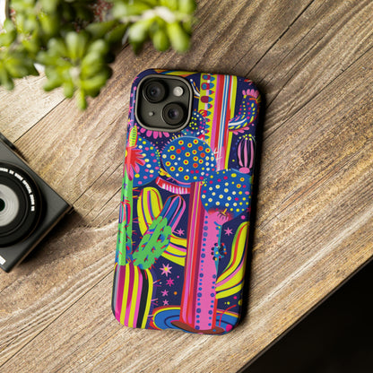 Retro 1960s Psychedelic Cactus Flowers Phone Case