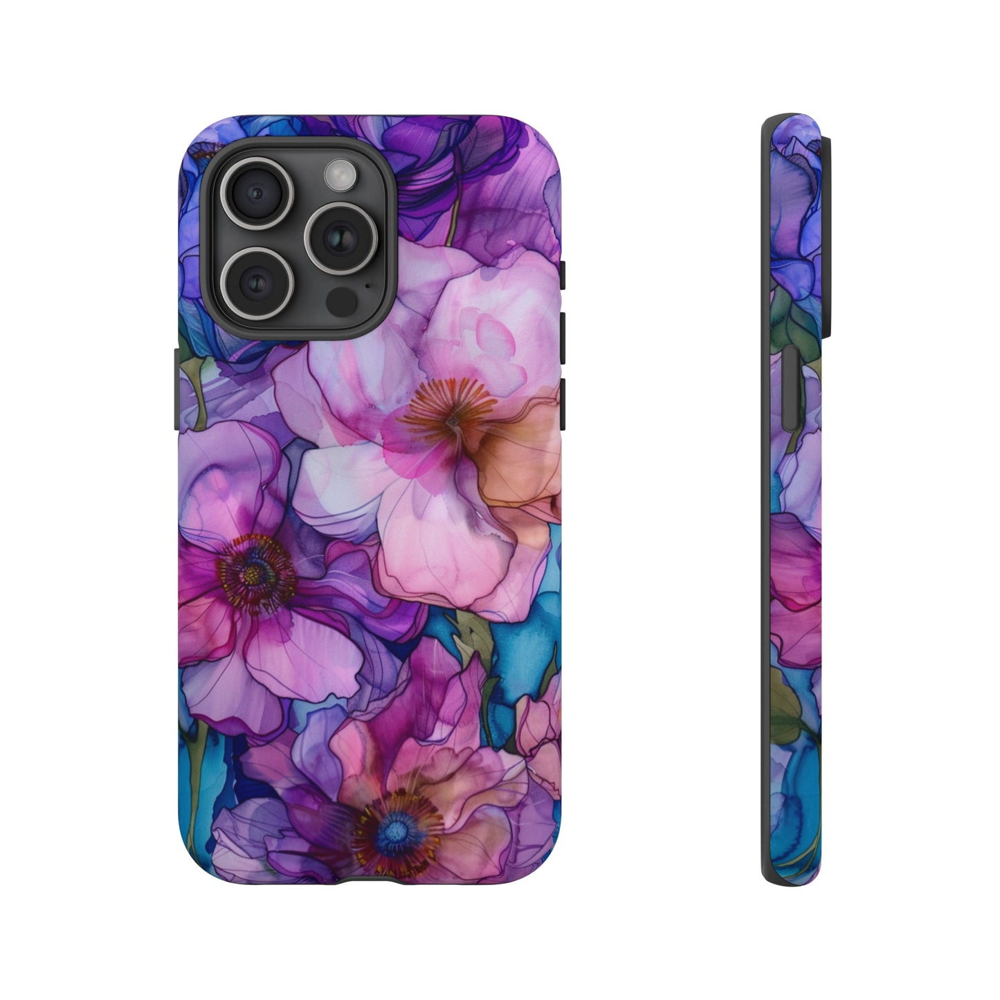 Purple Flower Stained Glass Phone Case