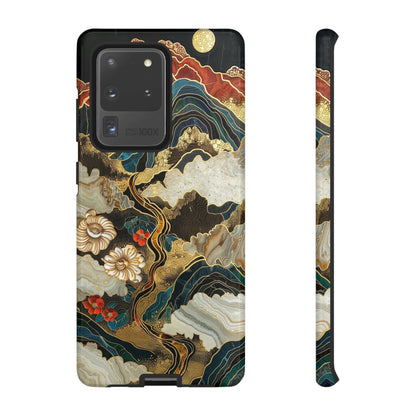 Chiyogami Stained Glass Floral Mountain Phone Case