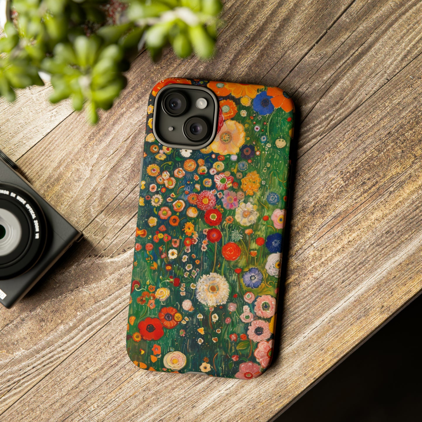 Gustav Klimt Style Flower Garden Painting Phone Case