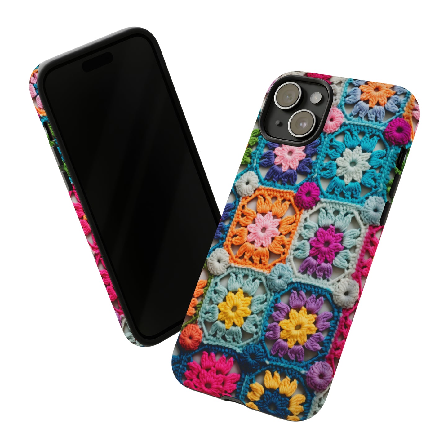 Vintage Crochet Blanket Look Phone Case