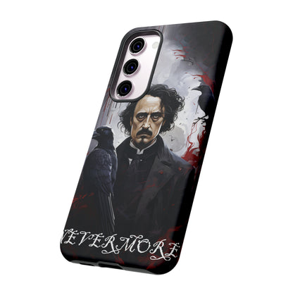 Nevermore Edgar Allen Poe, gothic Raven, Retro Samsung Galaxy Phone iPhone 15, 14 Plus 13 12 7 8 Se Horror Dark Academia Style goth Vibe