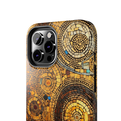 Golden Spiral Tile iPhone Case | Add Glamour and Elegance to Your Device