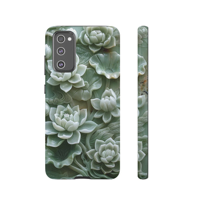 Green Jade Lotus Floral Art Phone Case