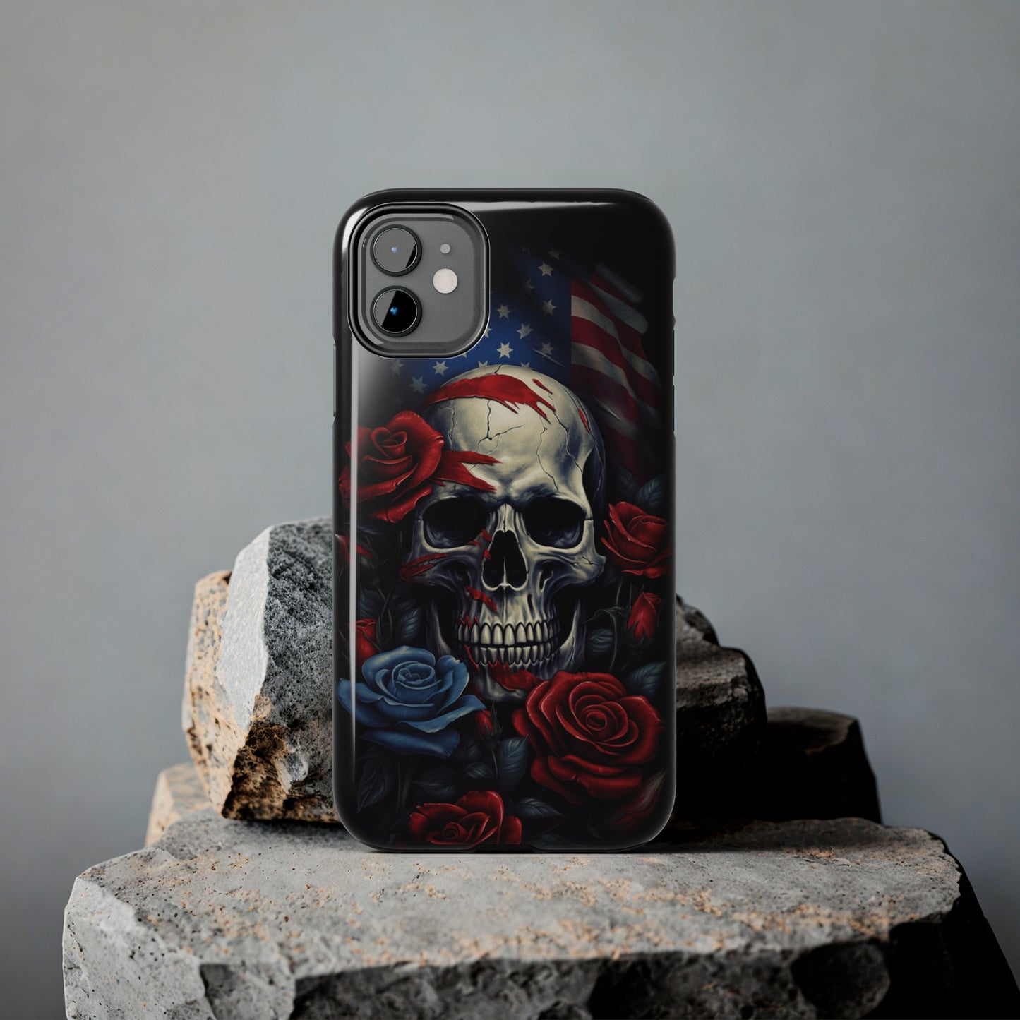 Skull USA Flag iPhone Case | Patriotic Edge with Stylish Protection