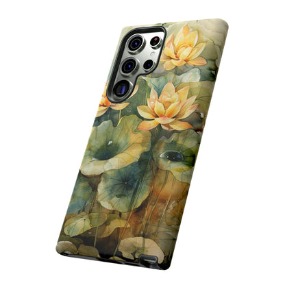 Zen Lotus Watercolor Painting iPhone 15 Case