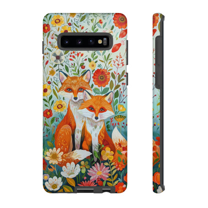 Foxes in the Floral Garden Phone Case