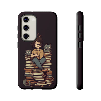 Cats and Books Phone Case