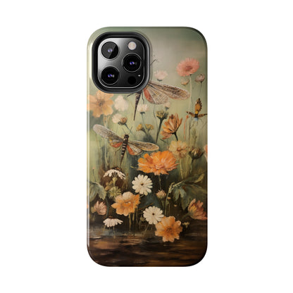 Dragonfly Floral Print iPhone Case | Nature-Inspired Elegance and Device Protection