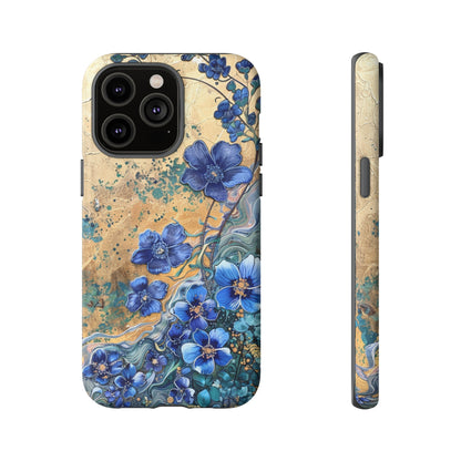 Forget Me Nots Vintage Color Splash Floral Design Phone Case