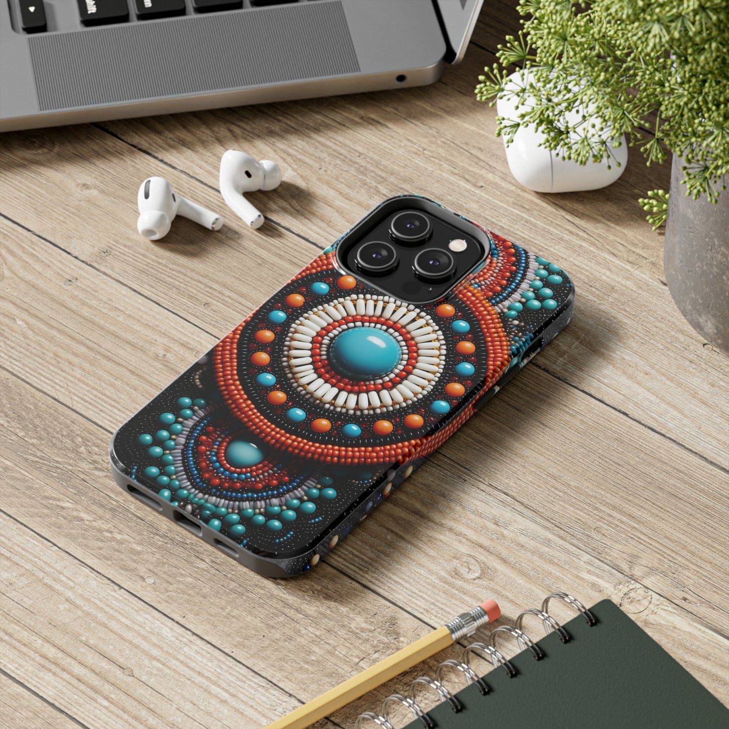 Native American Beadwork iPhone Case | Embrace Traditional Craftsmanship with Artistic Elegance