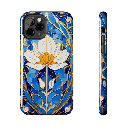 Art Deco Stained Glass iPhone Case | Vintage Floral Glamour, iPhone Case for Models 11 through 14 Pro Max