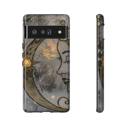 Moon Stars Stained Glass Starry Night Phone Case