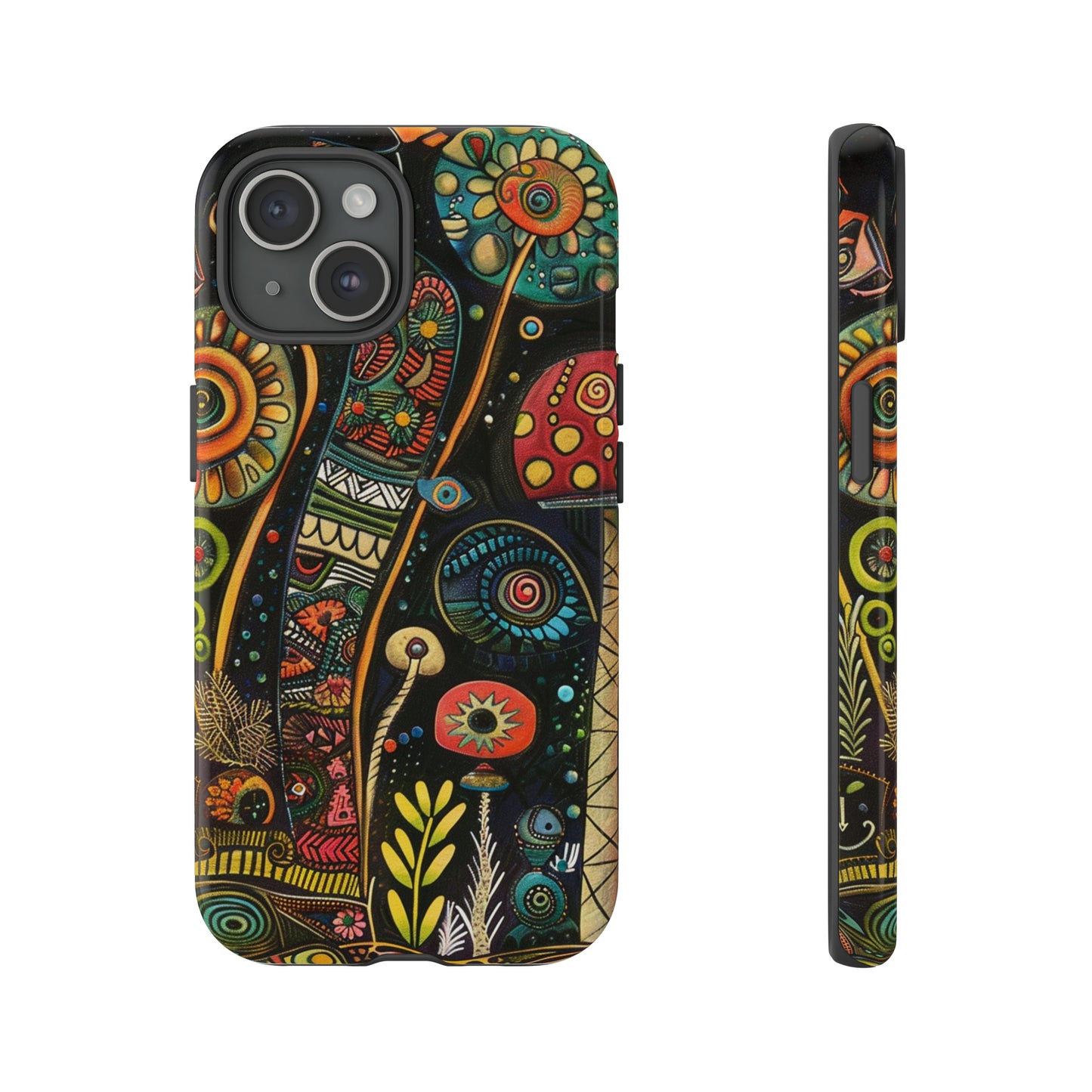 Psychedelic Flowers Phone Case for iPhone 15