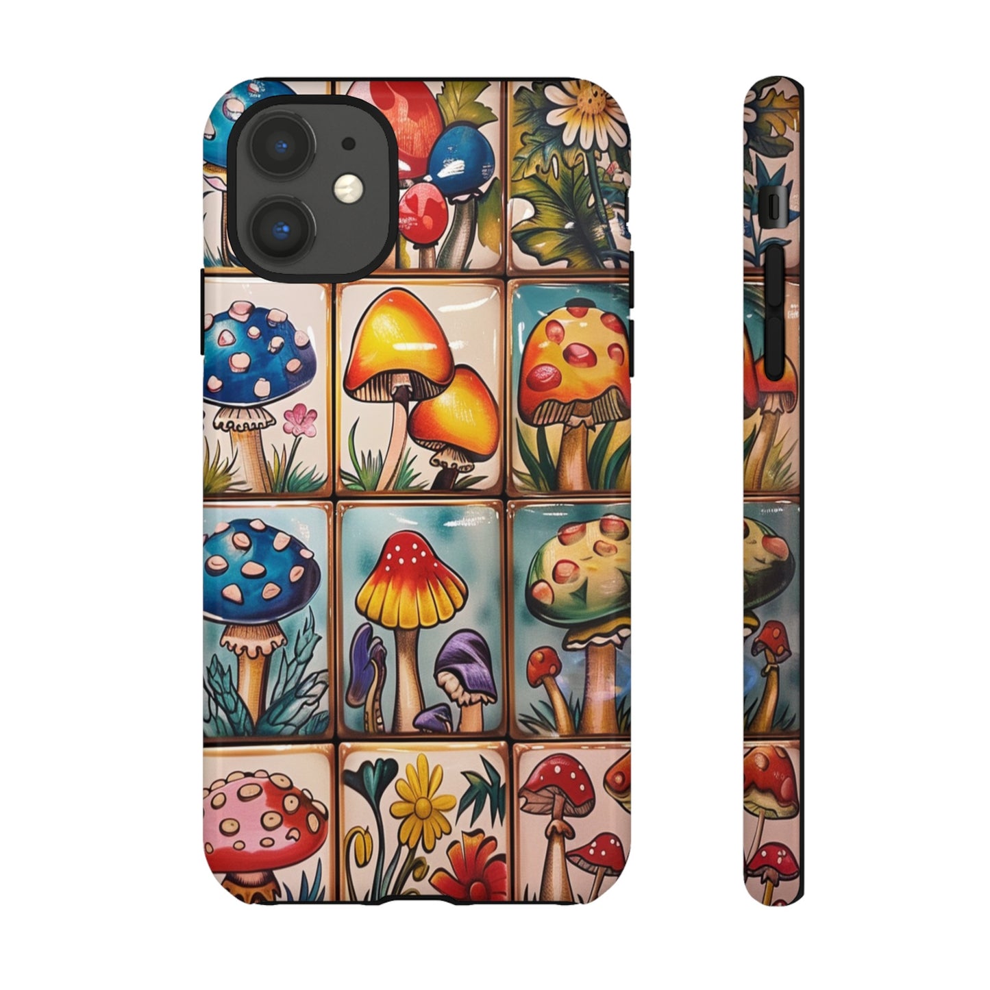 Trippy Magic Mushroom Tile  Abstract Art Phone Case