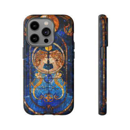 Gemini Astrology Stained Glass Phone Case