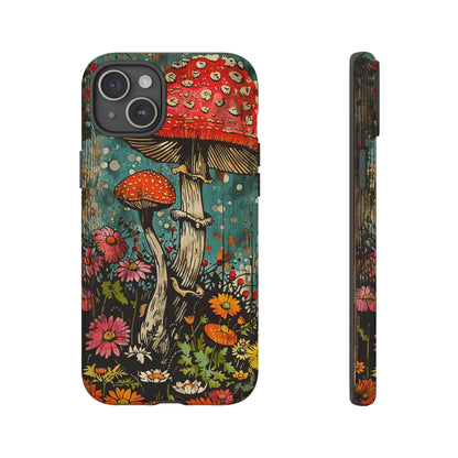 Trippy Magic Mushroom Retro Art Phone Case