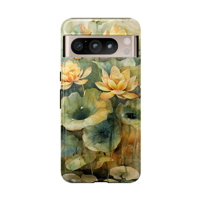 Zen Lotus Watercolor Painting iPhone 15 Case