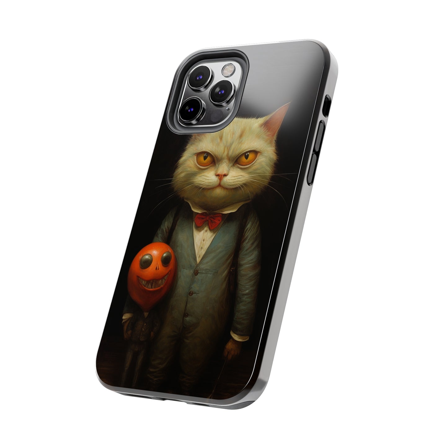 Creepy Spooky Halloween Cat iPhone Case | Dark Academia, Goth