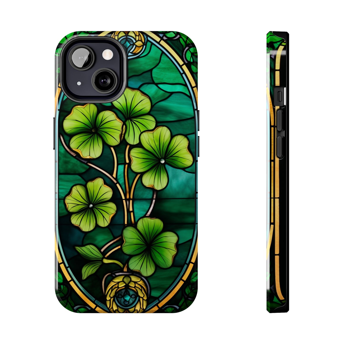 Lucky Charm: Four-Leaf Clover Phone Case | Symbol of Fortune for iPhone Models 11 through 14 Pro Max