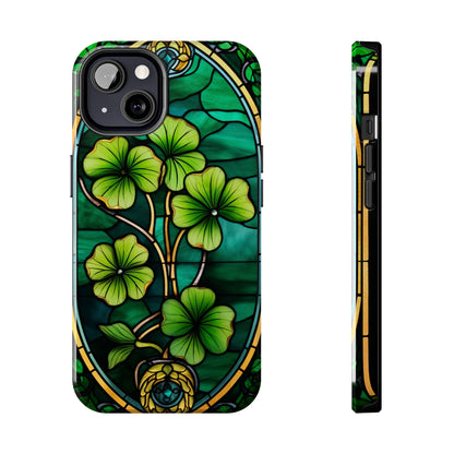 Lucky Charm: Four-Leaf Clover Phone Case | Symbol of Fortune for iPhone Models 11 through 14 Pro Max