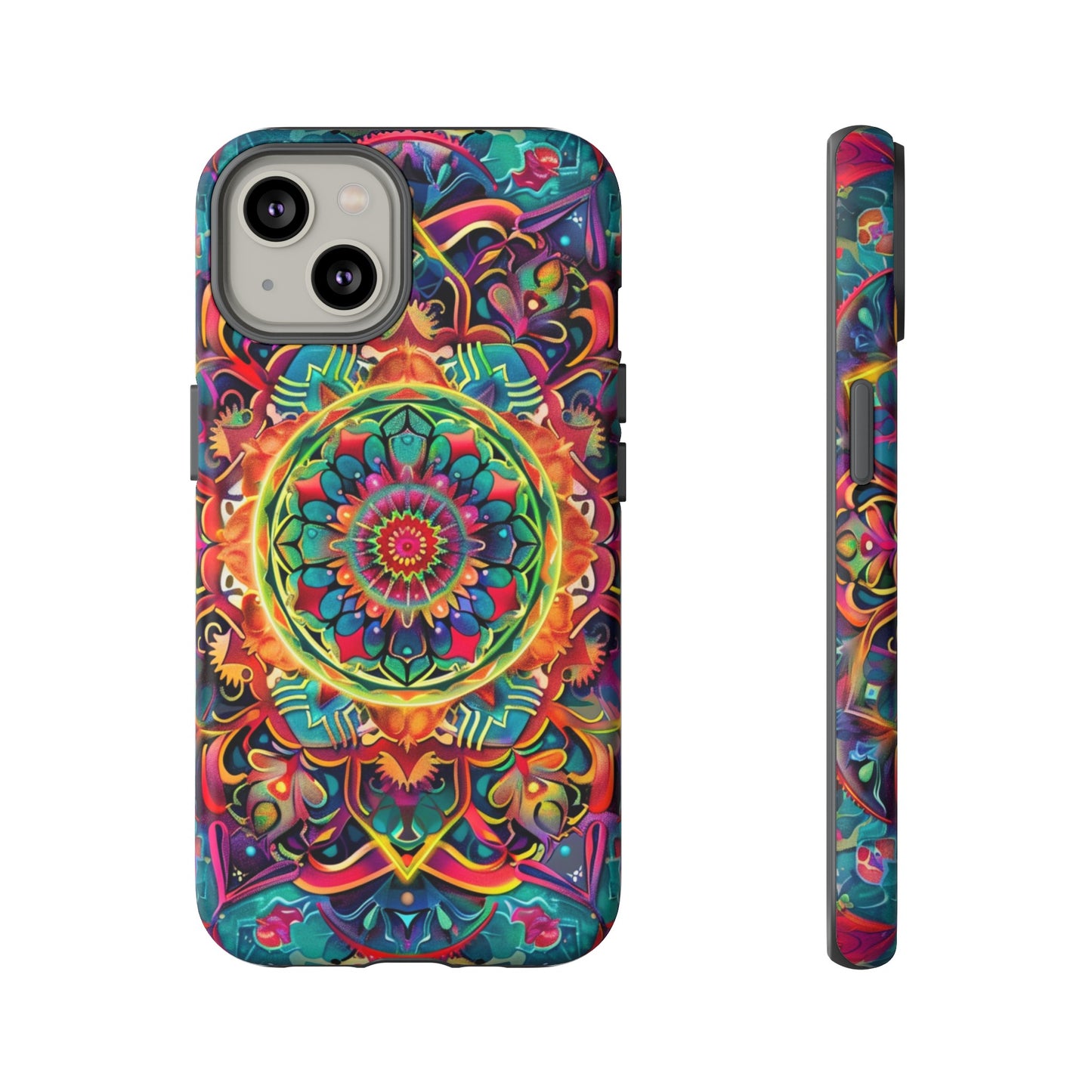 Cosmic Stained Glass Mandala Phone Case