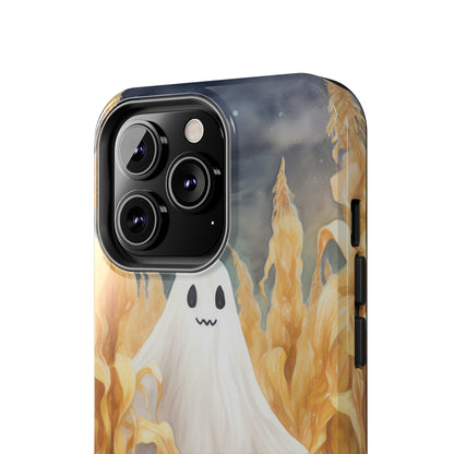 Ghost of Halloween Fall Pumpkins iPhone Case | Embrace the Spooky Autumn Vibes