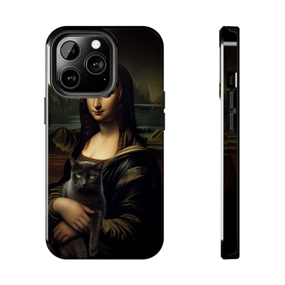 Mona Lisa with Cat iPhone Case | Art Phone Cases