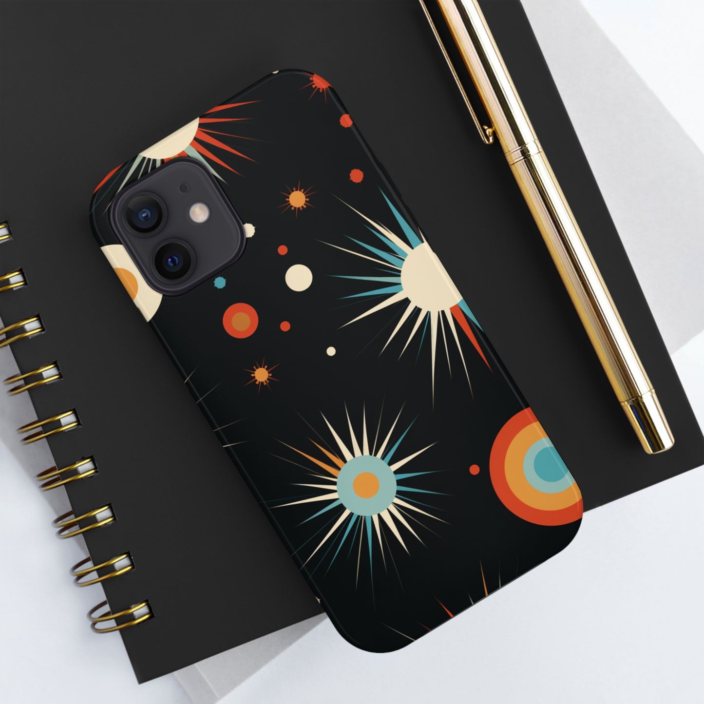 Mid-Century Atomic Age Tough iPhone Case | Retro Phone Cover