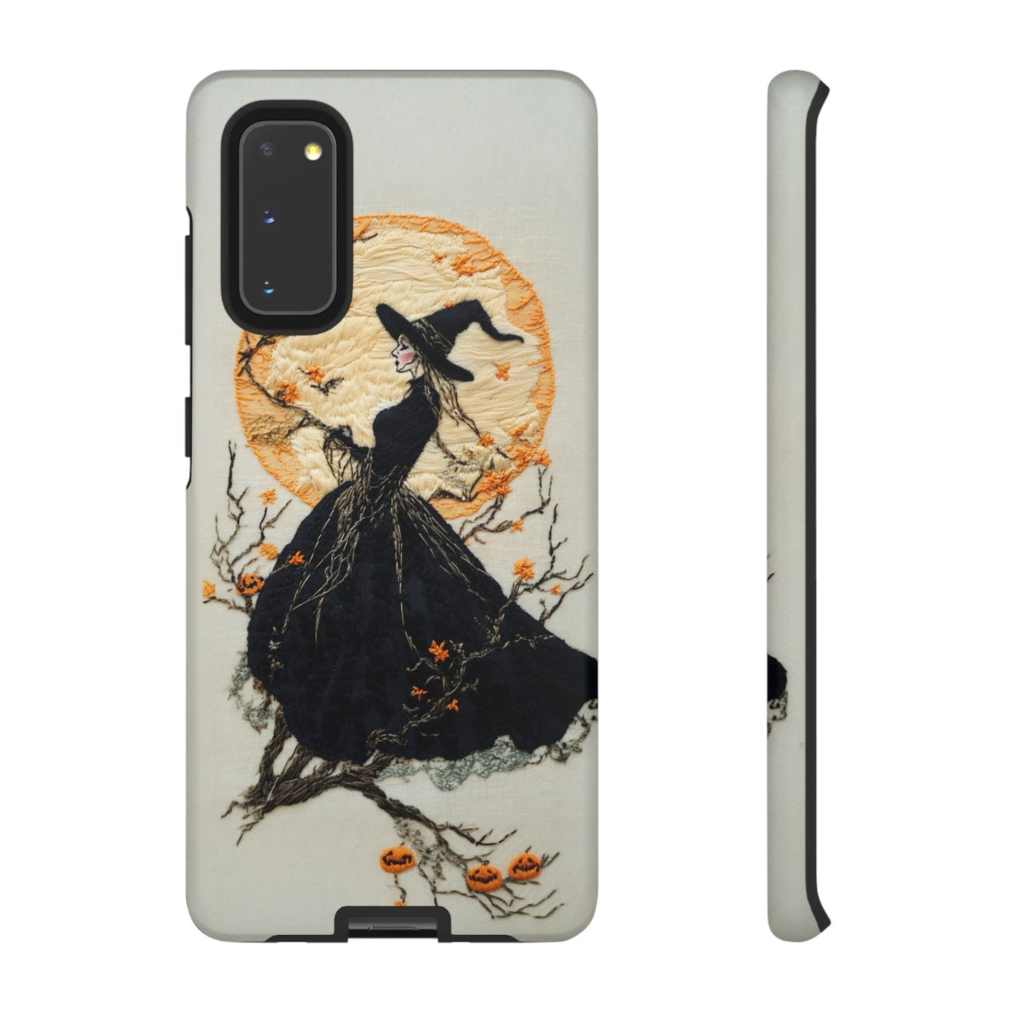 Halloween Witch Autumn iPhone Case, Embroidered Style