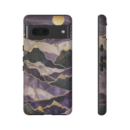 Abstract Purple Gold Mountain Phone Case