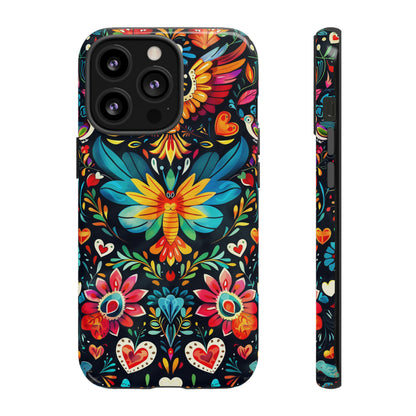 Floral Explosion Magic Hearts Phone Case