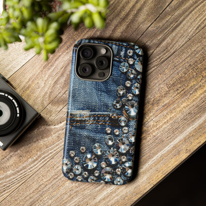 Blue Jean Queen Rhinestone Bling Phone Case