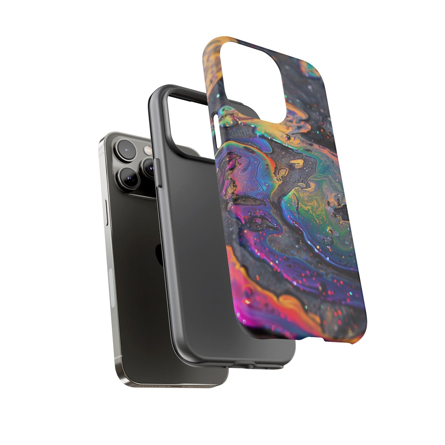 Opalescent Marbled Holographic Print Phone Case