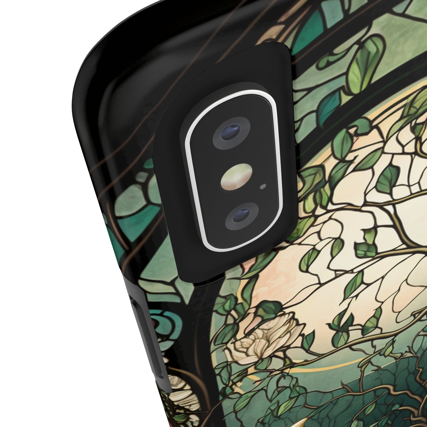 Retro Radiance: Stained Glass Floral Phone Case | Vintage Aesthetic for iPhone Models