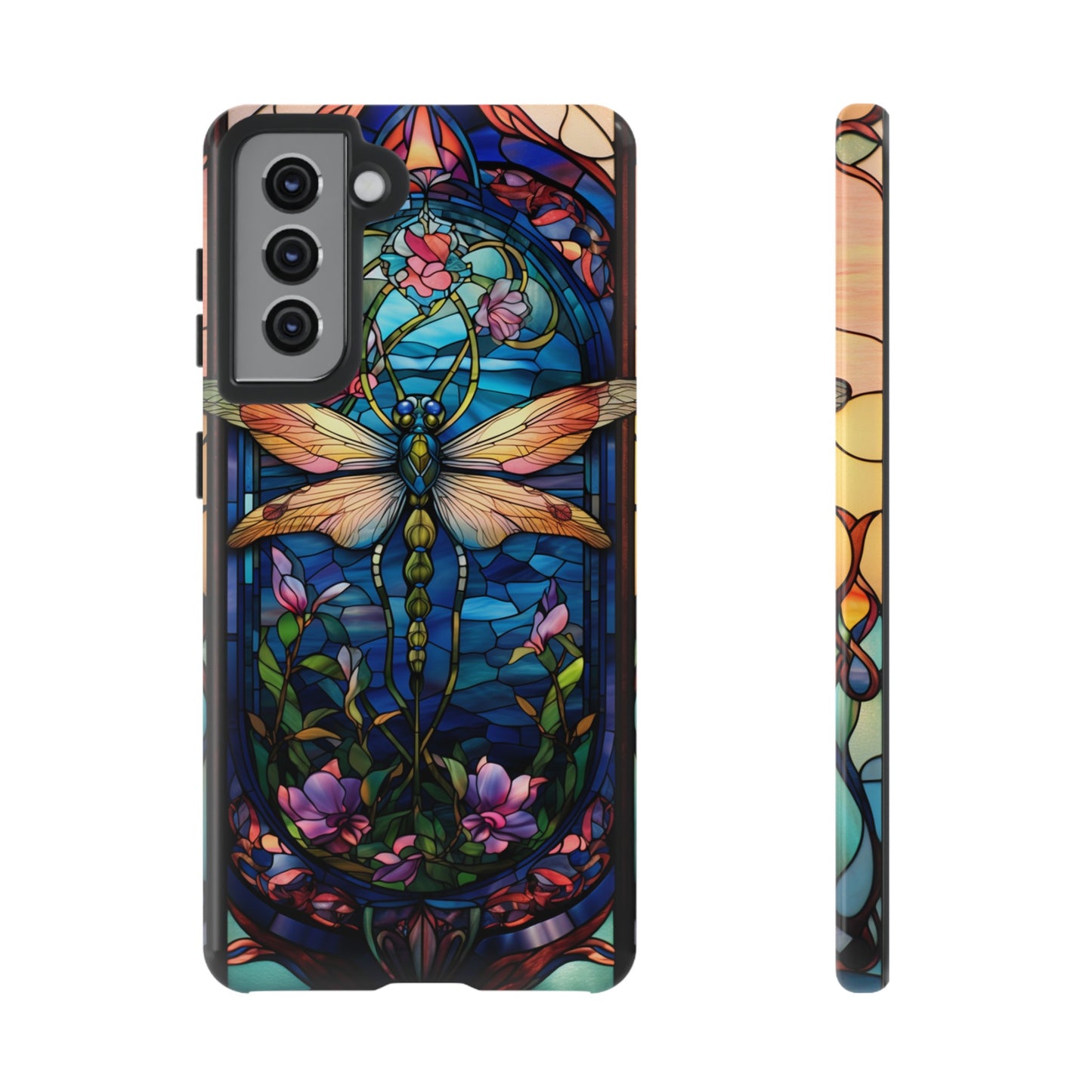 Art Nouveau Stained Glass Dragonfly Phone Case