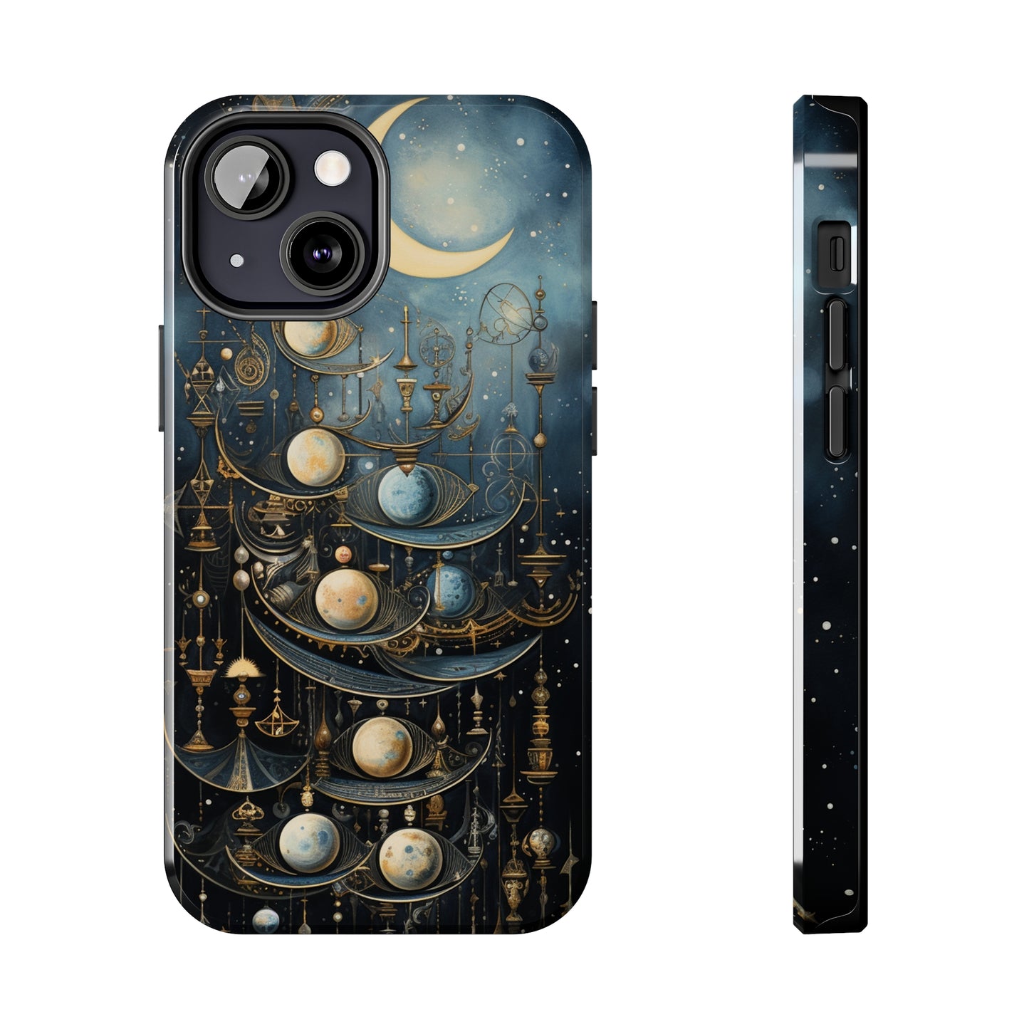 Esoteric Art Nouveau Moon Phases iPhone Case | Embrace the Mystical Beauty of Lunar Transitions