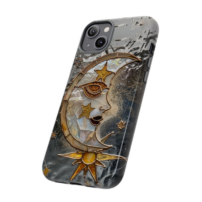 Moon Stars Liquid Glass Starry Night Phone Case